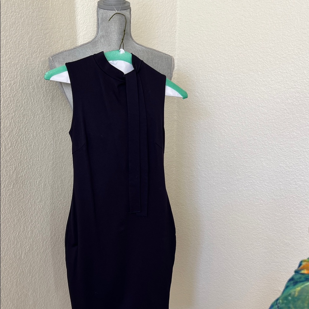 Elegant Black/Navy blue  Sleeveless Dress